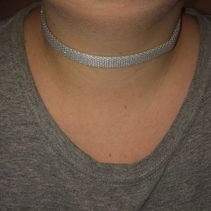 Cute silver choker